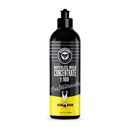 Image of Foxcare Waterless Car Wash Kit 450ml | 100X Concentrate Car Cleaning Spray with Empty Spray Bottle & Microfiber Cloth | No Water Car Wash, Scratch-Free Cleaning, High Gloss Finish for Cars & Bikes