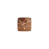 Chriscoco Collar Mujer Collar Chapado en Oro de 14K Collares Ajustable Plata Cadena Colgante con CZ/Corazón/Círculo Apilable Gargantilla Collar Cadena Dorada Plata Joyería para Mujer