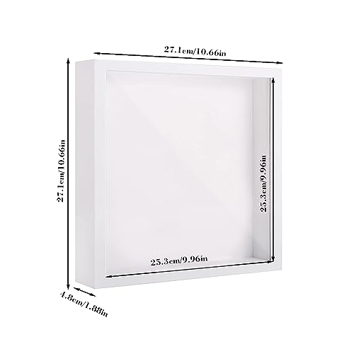 3D Bilderrahmen, 25x25 cm Bilderrahmen Tief, Objektrahmen Tief Bilderrahmen zum Befüllen Rahmen Quadratisch Rahmen für Wandbehang Oder Desktop