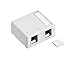 Leviton 41089-2WP 10 Pack 2-Port Surface-Mount QuickPort Box Plenum Rated, White