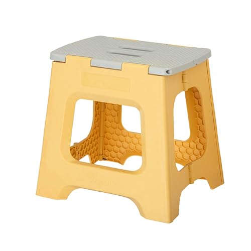 Image of Vigar Compact Folding Step Stool, 12-1 /2 in, Yellow