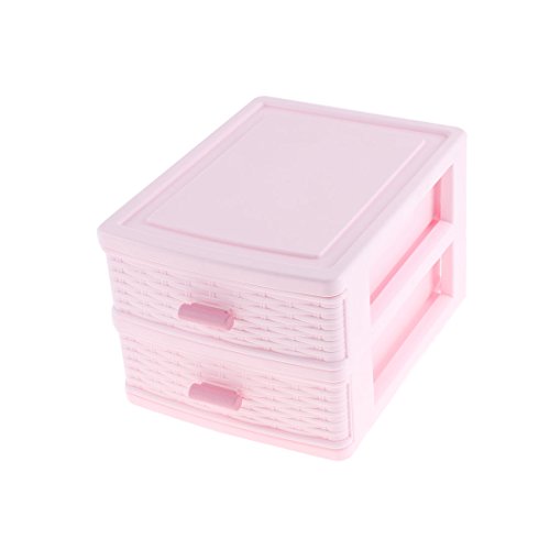 Ruilogod Caja organizadora de 2 capas para joyas y cosméticos (id: 31c 9ce 8f6 8c5 2cb