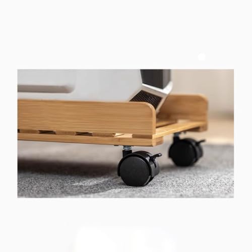 Soporte para CPU de escritorio con base removible, bandeja con polea y estante para almacenamiento miniatura 3