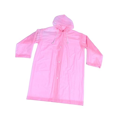PciDinFo Chubasquero Largo para Adultos Y Niños, Poncho de Lluvia, Capa de Lluvia a Prueba de Lluvia con Capucha, Chaqueta de Lluvia para Viajes, Ciclismo, Esc, Rosado, niños