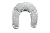 Saco Térmico de Semillas Cervical para cuello y hombros calor seco para Microondas ayuda a aliviar dolores con Funda Lavable (Estrellas Gris)
