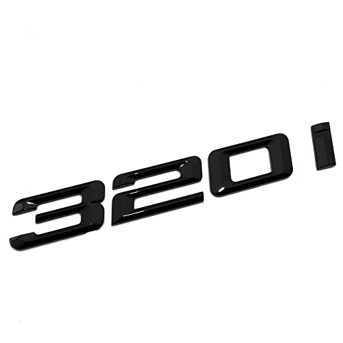 Aoubou Gloss Black For 320I Letter Logo Emblem Car Trunk Lid Fit M Power Series Performance (For Bmw 320I) #TOP29
