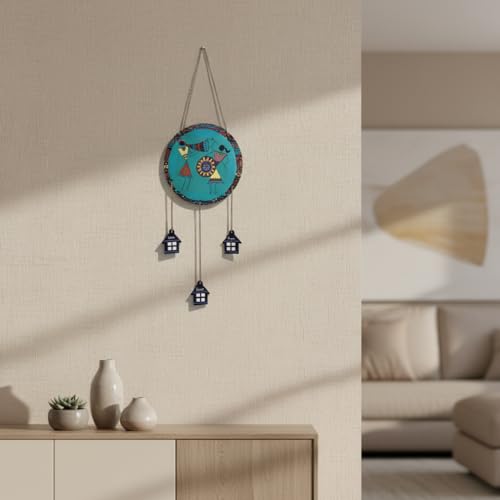Image of DECORIQUE Window Wall Hanging Home Decor Round Decorative Sign for Living Room Bedroom Office Entryway Interior Wall Decoration (Wooden Hanging Decor)