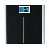 Eat Smart Precision Premium Digital Bathroom Scale with 3.5 inch Readout Display and "Step-On" Technology, Bath Scale for Body Weight, 400 lb Capacity, Black