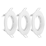 Construction robuste en fer : fabriqué en fer de haute qualité, cet anneau de finition pour luminaire encastré est conçu pour une utilisation optimale et convient parfaitement aux spots encastrés et aux supports de spots