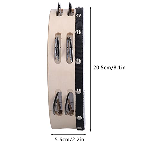 Handbell Tambourine Clap Drum Row Jingle Double Layer Percussion Instrument 8 Inch(Prayer) #TOP1