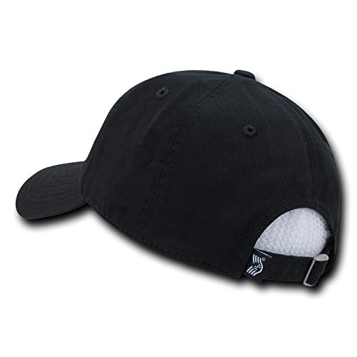 Rapid Dominance American Flag Embroidered Washed Cotton Baseball Cap - Black