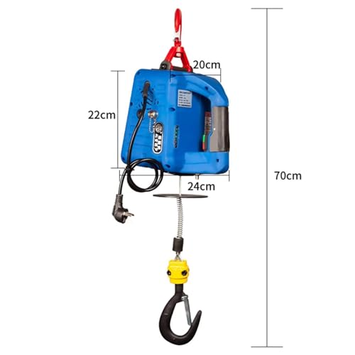 Treuil électrique portable avec sangle et commande filaire 7,6m