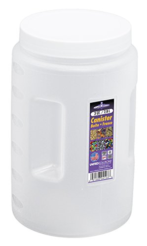 United Solutions Clear Three Quart Plastic Food Canister with White Lid - 3QT .75 Gallon Kitchen Food Container in Clear and White Lid
