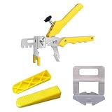 Fliesen Nivelliersystem 1,5mm 1500 Stück Fliesen Nivelliersystem 210 Keile 1 Zange, Verlegesystem Fliesenverlegung Fliesenverlegehilfe Fliesenverlegesystem Fliesennivelliersystem Höhe 1,5-12 mm