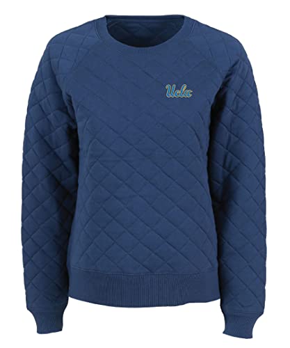 boxercraft Women's UCLA Bruins Quilted Crew, Indigo, M