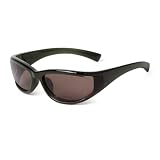 Laurinny Wrap Around Sunglasses Women Men Olive Green Frame Brown Lens