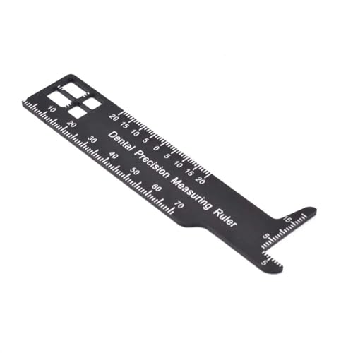 Calibrador dental de precisión de aluminio 105x20x2 mm miniatura 2