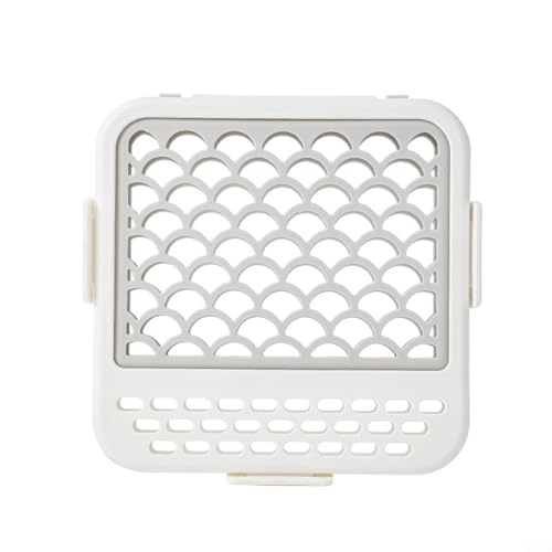 Lapiglo Cesta de silicona para lavavajillas para objetos pequeños, caja de almacenamiento resistente al calor con hebillas para biberones y accesorios, organizador seguro para estante superior, color