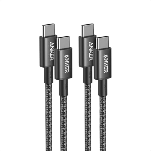 Anker USB C Kabel, [2 Stück 0,9m] 100W Ladekabel USB C, PD 3.0 Schnellladekabel USB C auf USB C Kabel für iPhone 17 Pro Max/16/15 Serie, Samsung Galaxy S25/S24, MacBook Pro/Air, iPad Pro/Air
