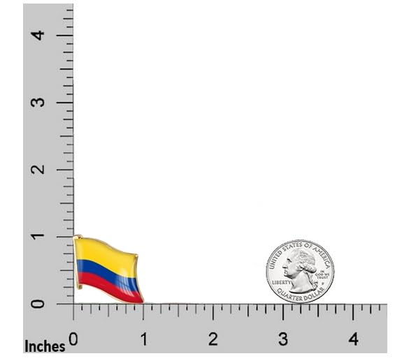Image of vmcoatdu 1inch Country Flag Pin Badge International Travel Brooch Metal Alloy Souvenir Pin