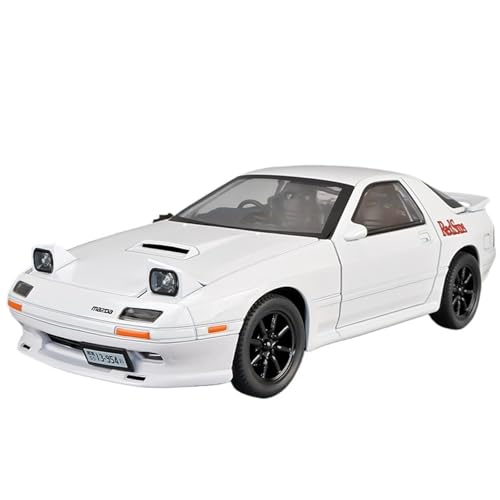 NNYIMJ For El Modelo De Coche Deportivo RX7 1/24 Modelo De Coche De Aleación Juguete Adornos For Coche Simulación Modelo De Coche De Aleación Colección(White)