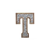 Galvanized Metal and Wood Sign 3D Letter Home Decor - Metal and Wood Monogram Decor - Hanging or...