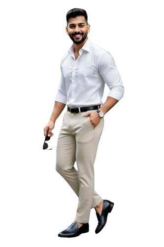 Image of Men's Formal Shirt and Trouser Combo Set | Slim Fit Stylish Office Wear | Premium Cotton Blend Shirt Pant Set for Men | Top & Bottom Clothing Set