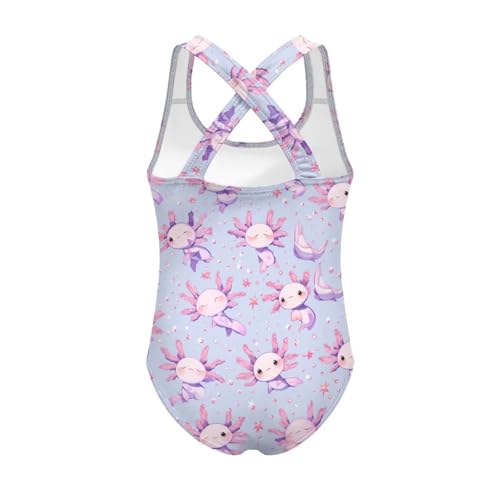 Image of Girls One Piece Swimsuits Quick Dry Beach Bathing Suit Crossback Swimwear 5-14 Years