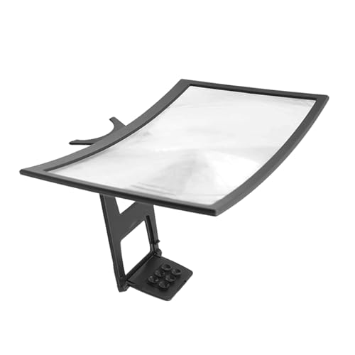 Amplificador de pantalla para móvil de 12 pulgadas curva con soporte de acrílico y ABS negro