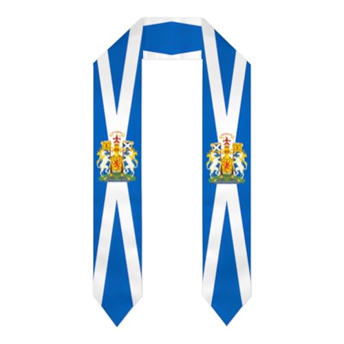scotland scottish flag College Graduation Stole Double Sided Shawl Class of Graduates Thickened Sash Scarf for Honor Commencement and High School
