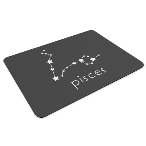 Set de table noir caoutchouc divination étoiles constellation Poissons x4 - 3