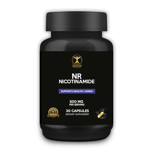 Klever Lifestyle | Nicotinamide Riboside Supplement | Cellular Function & Anti Aging Support, NAD+ Activator | 500mg per Serving