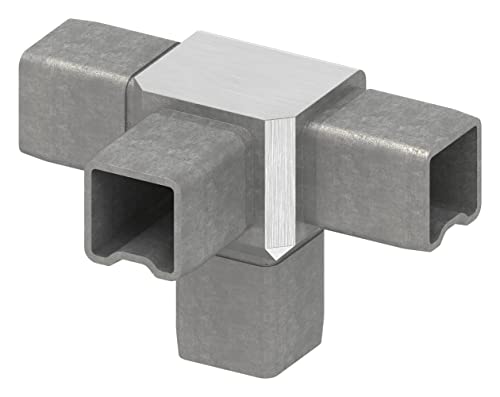 STEINBACHER© | Raccord en acier inoxydable pour tube 25x25x2mm, raccord à emboîter, V4A