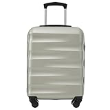 HaoChrymec Maleta Rígida con ABS, Equipaje De Mano con Cerradura TSA Y 4 Ruedas Giratorias, Trolley De Viaje Compacto, Maleta para Viajes Y Escapadas, Verde Dorado, 56.5.36.20 cm, 20 Pulgadas