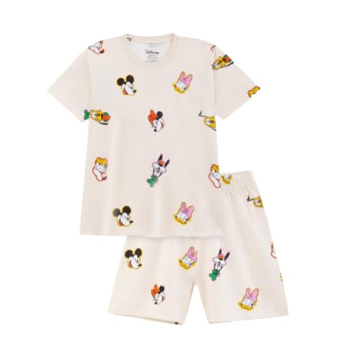 Image of Nap Chief Kids Cotton Mickey & Friends Printed Co ord Sets for Boys & Girls, T Shirt and Shorts for Casual Wear
