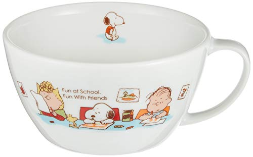 「 PEANUTS(ピーナッツ) 」 スヌーピー ハッピー 軽 スープカップ 300ml 白 607115