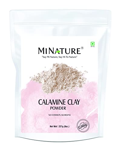 Calamine clay powder by mi nature | Calamine powder | 227g( 8 oz) | DIY Face Mask, Scrub ,Soaps ,Bath Bombs|