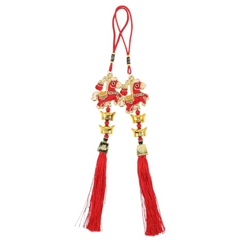 Pendentifs zodiaque de prospérité en métal gravé pour Nouvel An Chinois