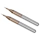 CoCud Mais-Endfräser, 0,2 mm Schneiddurchmesser 3,175 mm 1/8 Schaft, Ti-beschichtete Vollhartmetall-CNC-Fräser Fräswerkzeuge - (Anwendungen: für PCB Holz Kunststoff), 2 Stück