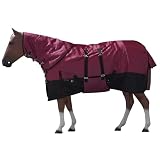 HILASON 1200D Winter Horse Turnout Blanket with Neck Cover