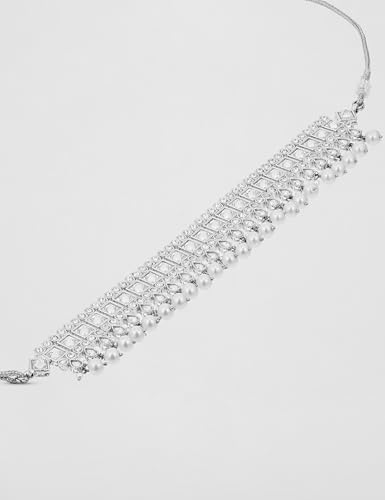 Image of Rubans Choker Necklace Set Kundan Traditional Stylish Jewellery Gift for Women & Girls