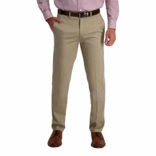 Haggar Men's Premium Non Iron Twill Pants (US, Waist Inseam, 32, 32, Regular, Regular, Med Khaki)
