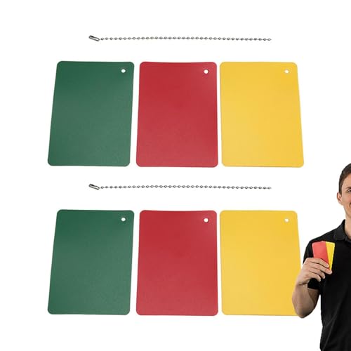 Mapas de árbitro de fútbol - Kit ligero de 9 x 6 cm, marcadores de penalización oficiales, equipo de árbitro de fútbol, herramienta de conducción para estuche de accesorios de alta visibilidad | para