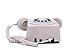 GPO 746 Wall-Mounted Push-Button Retro landline Phone - Curly Cord, Authentic Bell Ring - Ivory