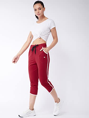 Image of Modeve Women Striped Cotton Blend Capri