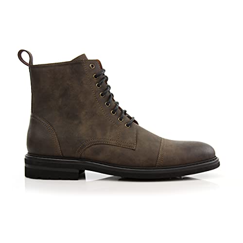 Image of Polar Fox Men's Ankle Dress Boots | Lace-up Casual Fashion Boot Collection | Cap Toe & Plain Toe Styles |