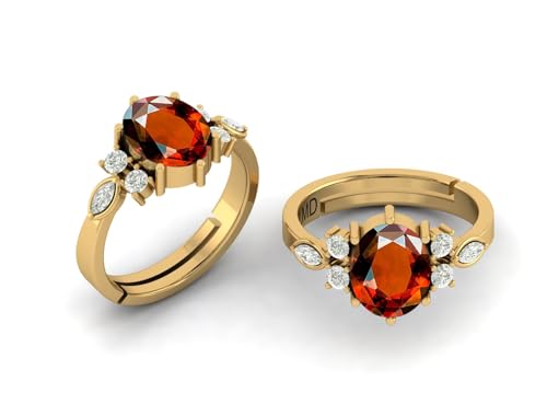 Image of LMDPRAJAPATIS 7.25 Ratti /6.25Carat Natural Certified Panchdhatu Gemstone Gold Plated Adjustable Ring For Men And Women