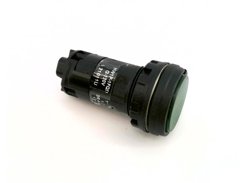 IDEC HW1P-1FQD-G-120V 120 V AC/DC, 22 MM Diameter, Assembly, Finger Safe, Flush, Full Voltage, Green, HW Series, LED LAMP, Pilot Light, Round Plastic Bezel