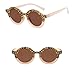MXLHCBONT Sonnenbrille Koreanische Ausgabe Kinder-Outdoor 6 Farben Mädchenrunder Rundrahmen Personalisiertes Baby-Sonnencreme Geburtstagsgeschenk