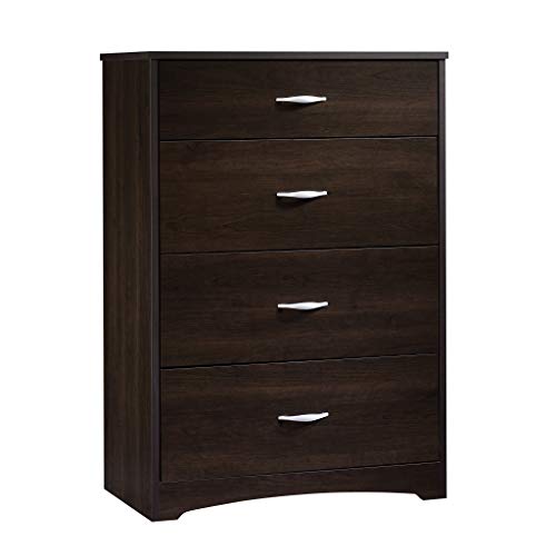 Sauder Beginnings 4 Drawer Dresser, Cinnamon Cherry finish